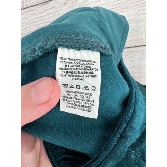 We‎ the Free People Velvet Tapered Leg Pants Women's Size 27 Green - Picture 7 of 10